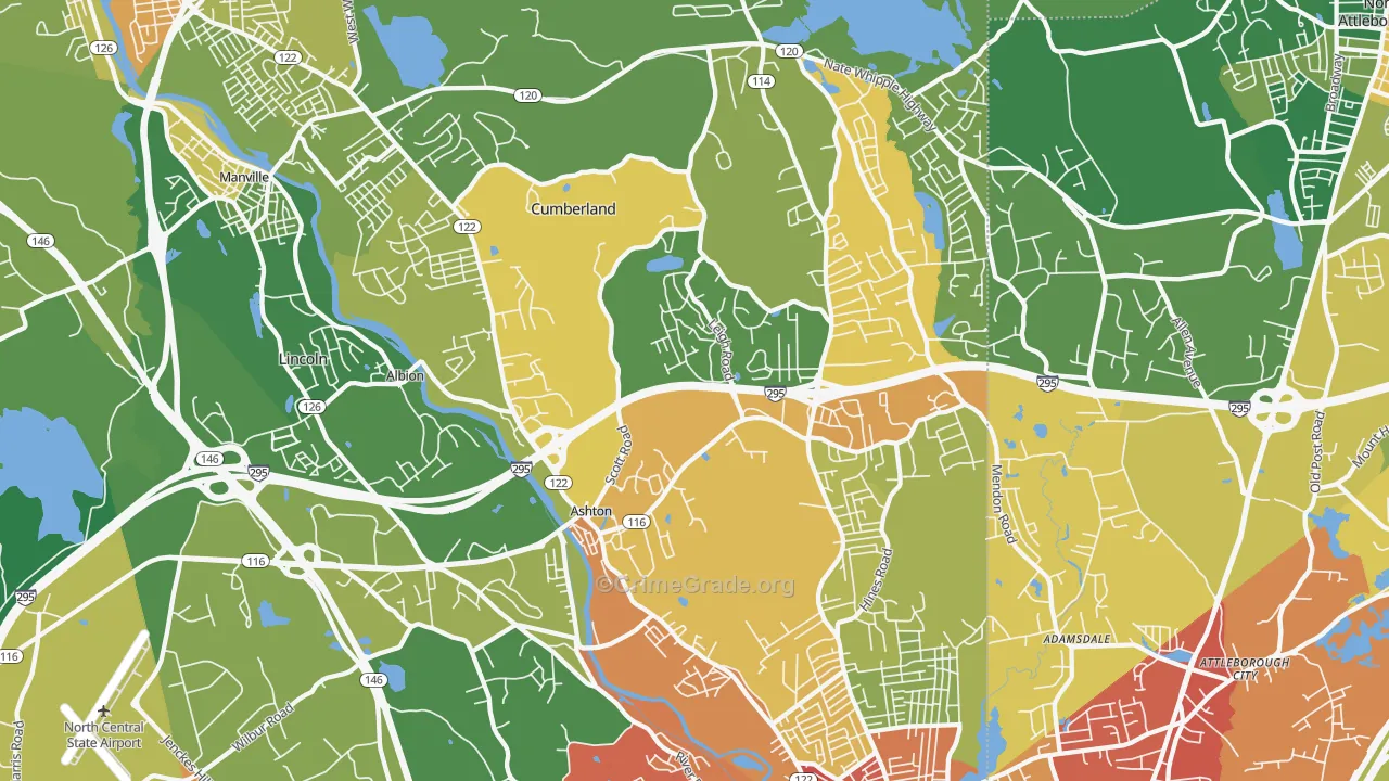 02864, RI Map of Drug-Related Crime Rates