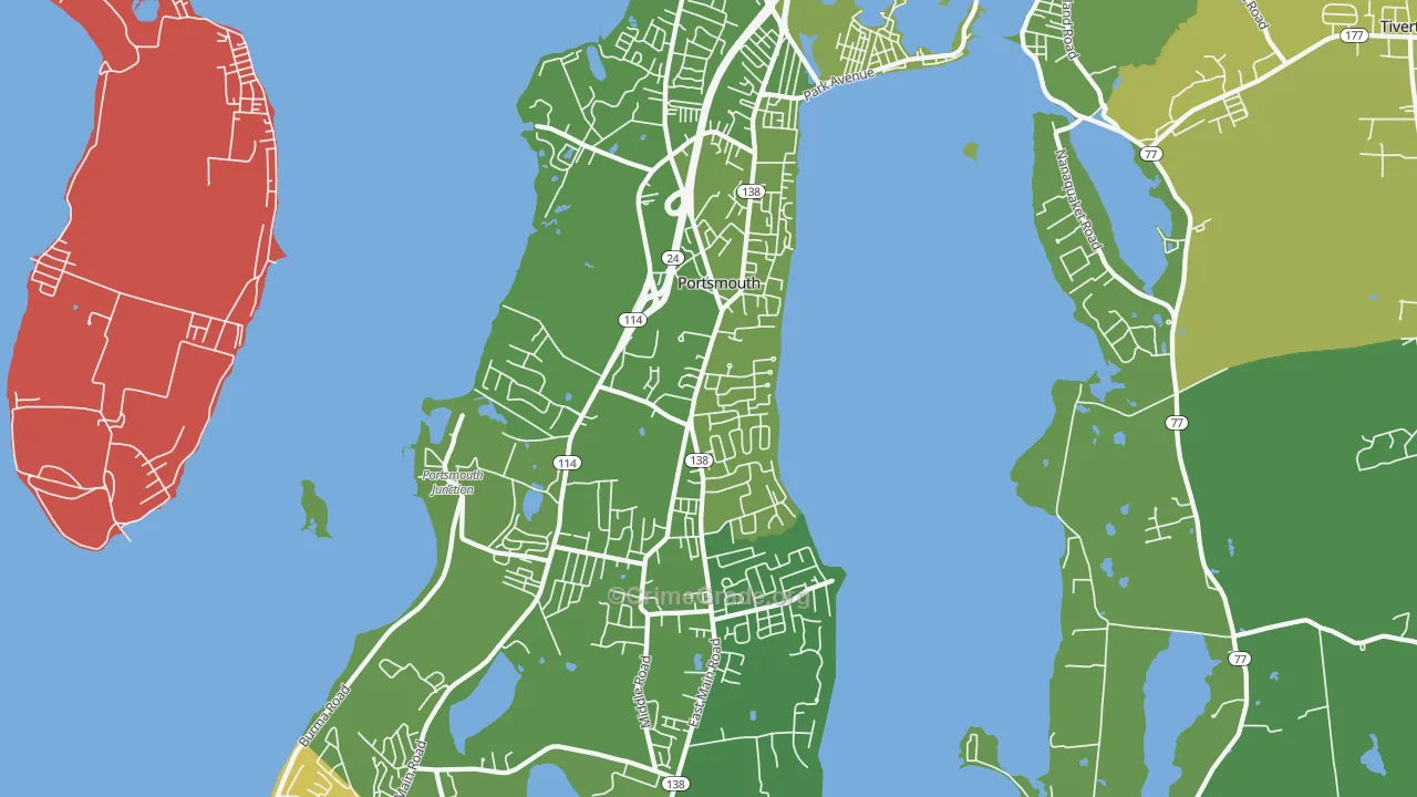 02871, RI Map of Drug-Related Crime Rates