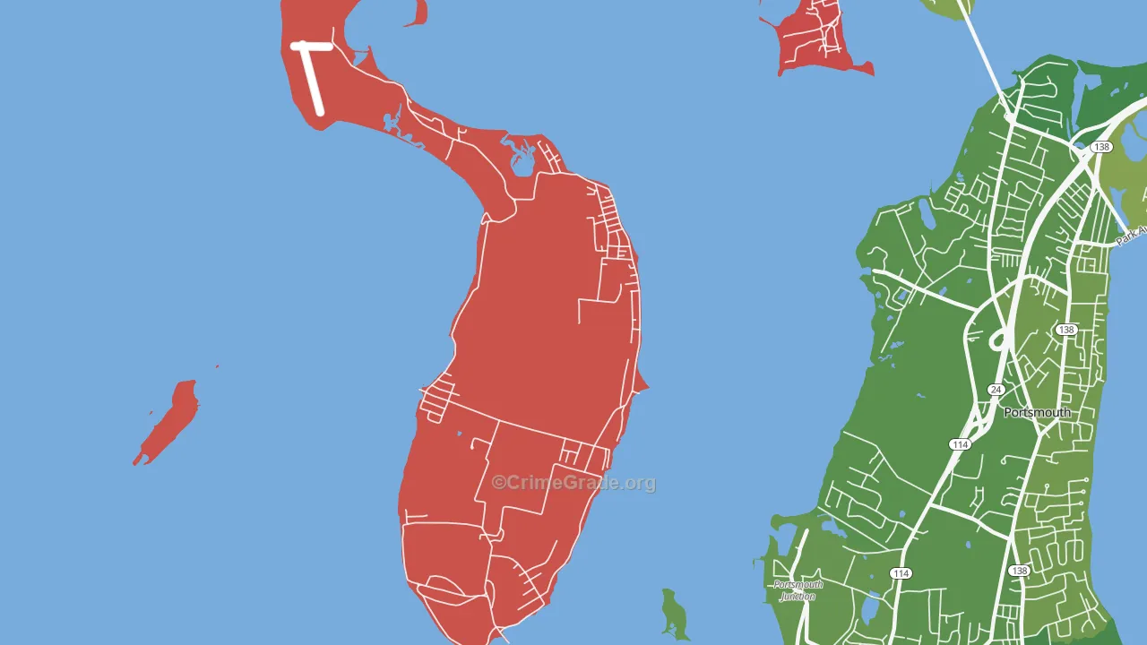 02872, RI Map of Drug-Related Crime Rates