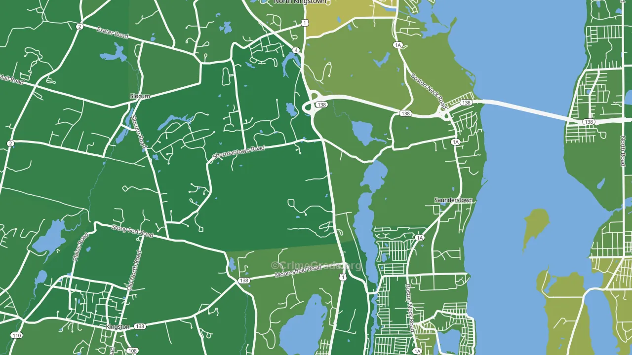 02874, RI Map of Drug-Related Crime Rates