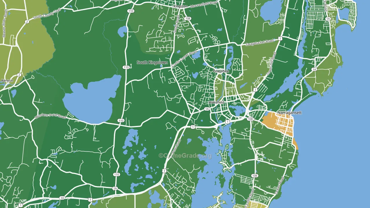 02879, RI Map of Drug-Related Crime Rates