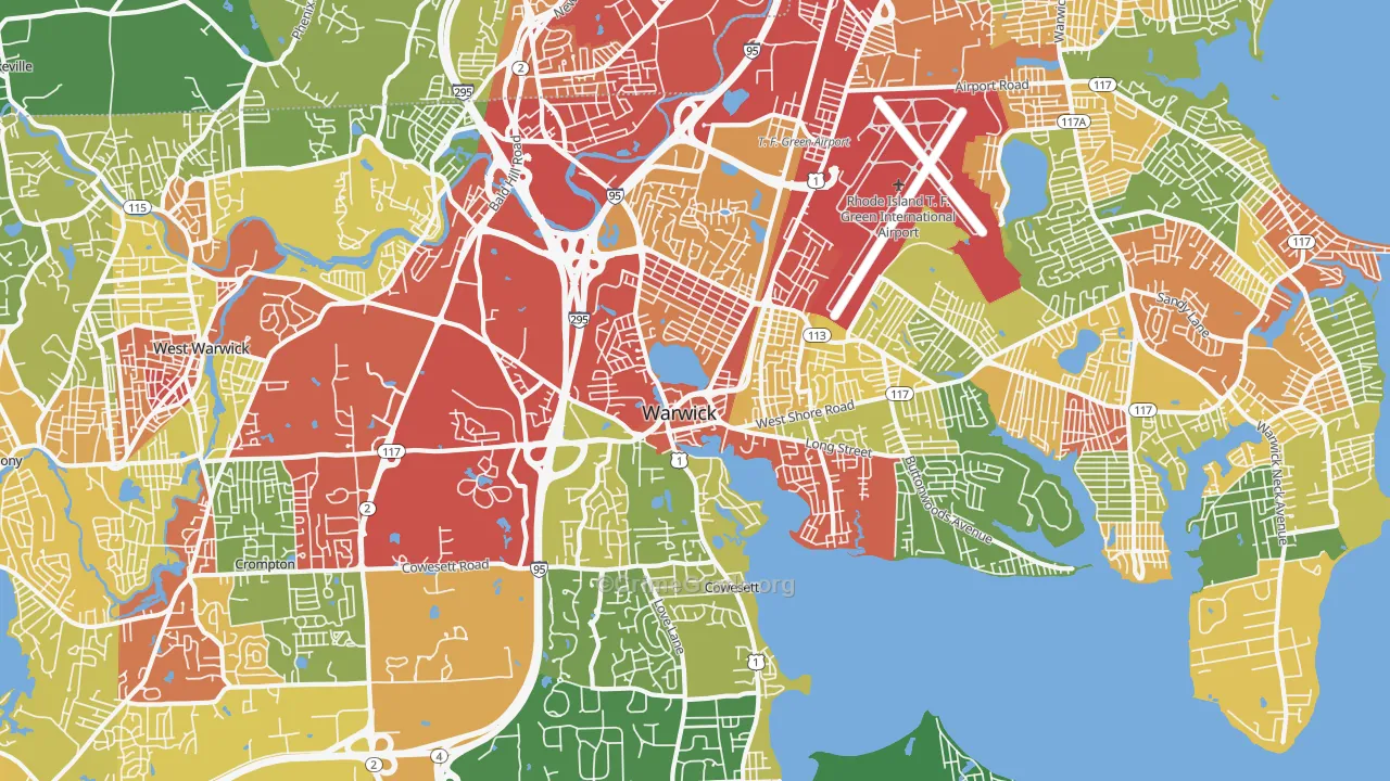 02886, RI Map of Drug-Related Crime Rates