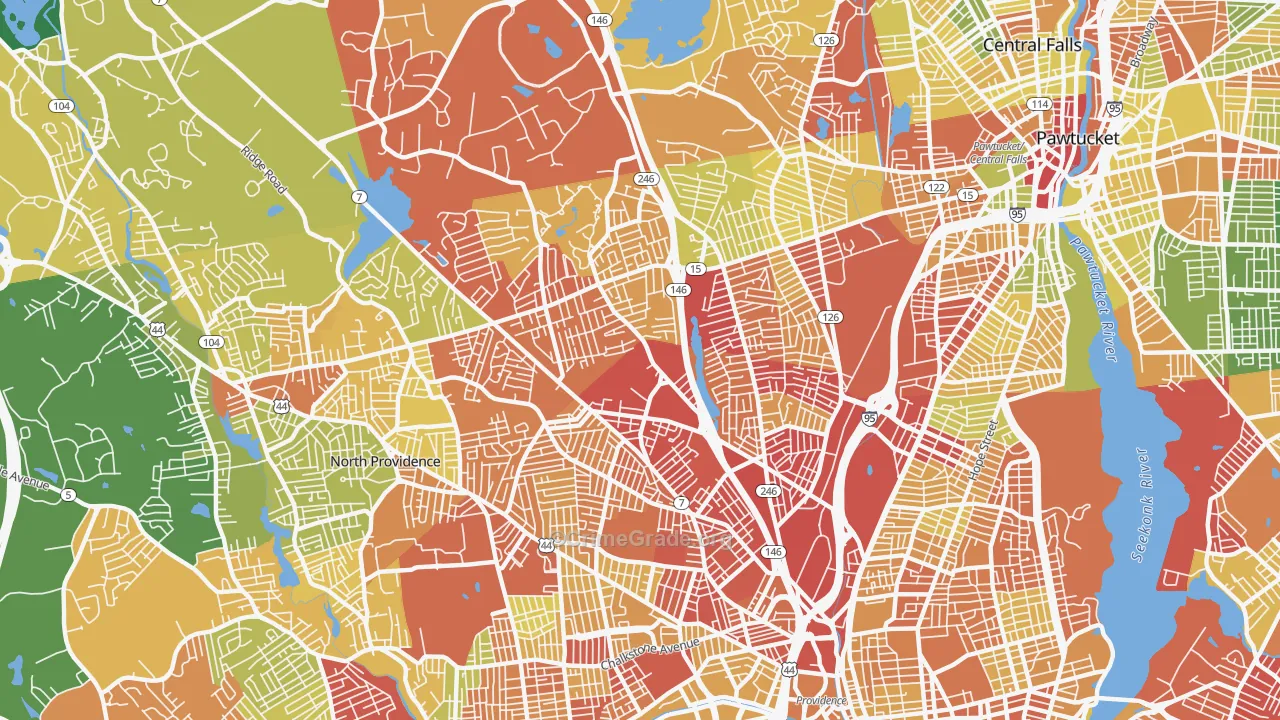 02904, RI Map of Drug-Related Crime Rates