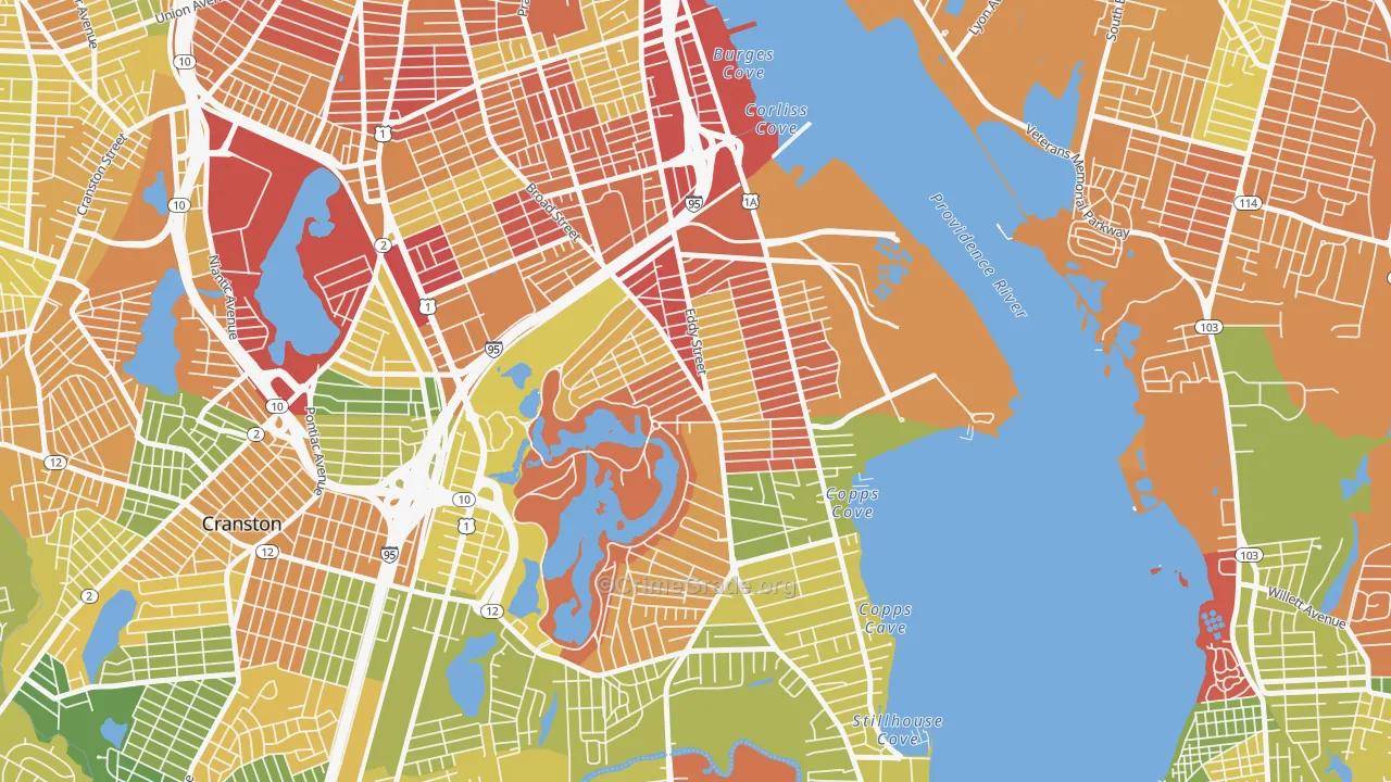 02905, RI Map of Drug-Related Crime Rates