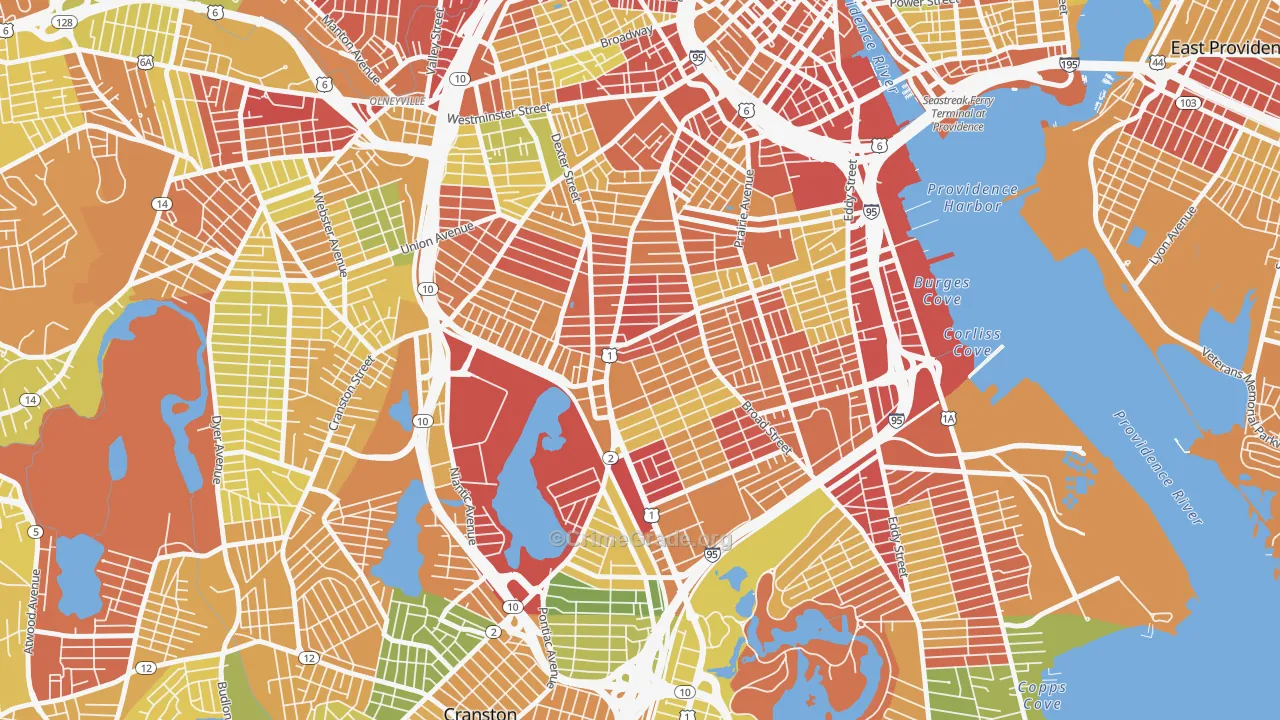 02907, RI Map of Drug-Related Crime Rates