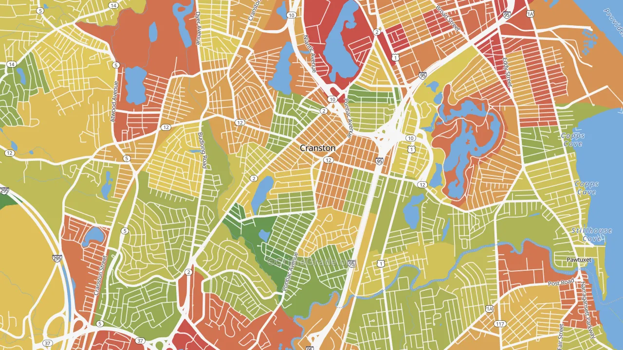 02910, RI Map of Drug-Related Crime Rates