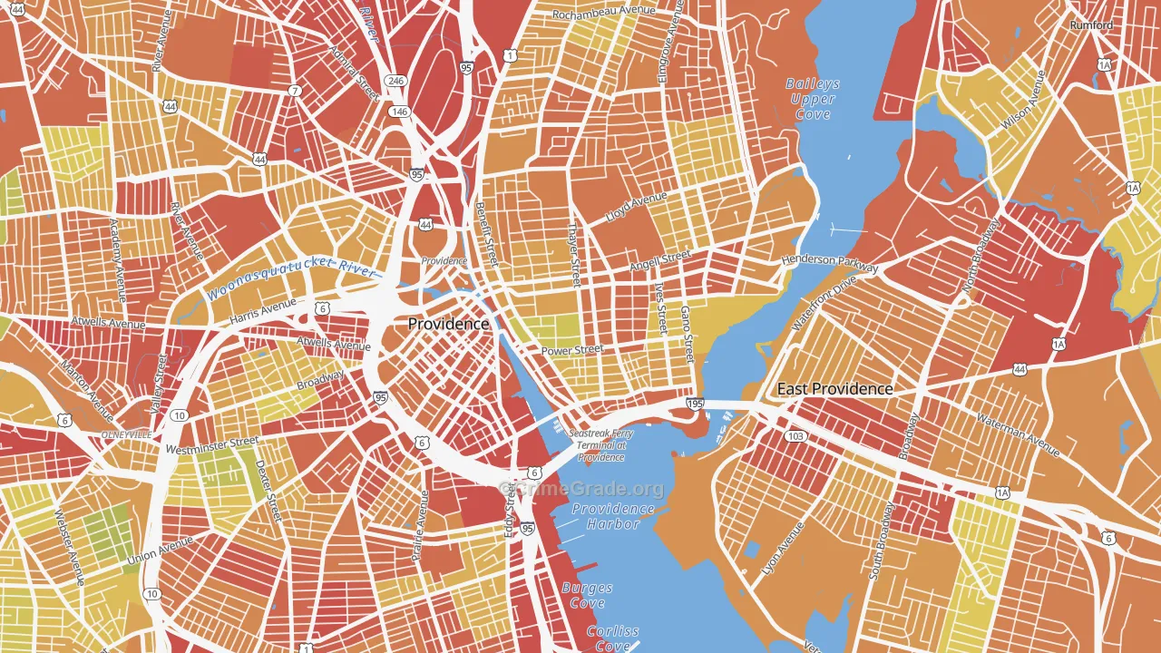 02912, RI Map of Drug-Related Crime Rates