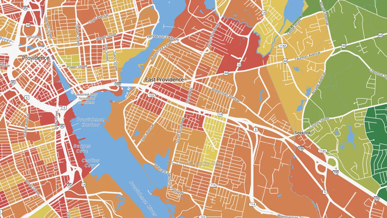 02914, RI Map of Drug-Related Crime Rates