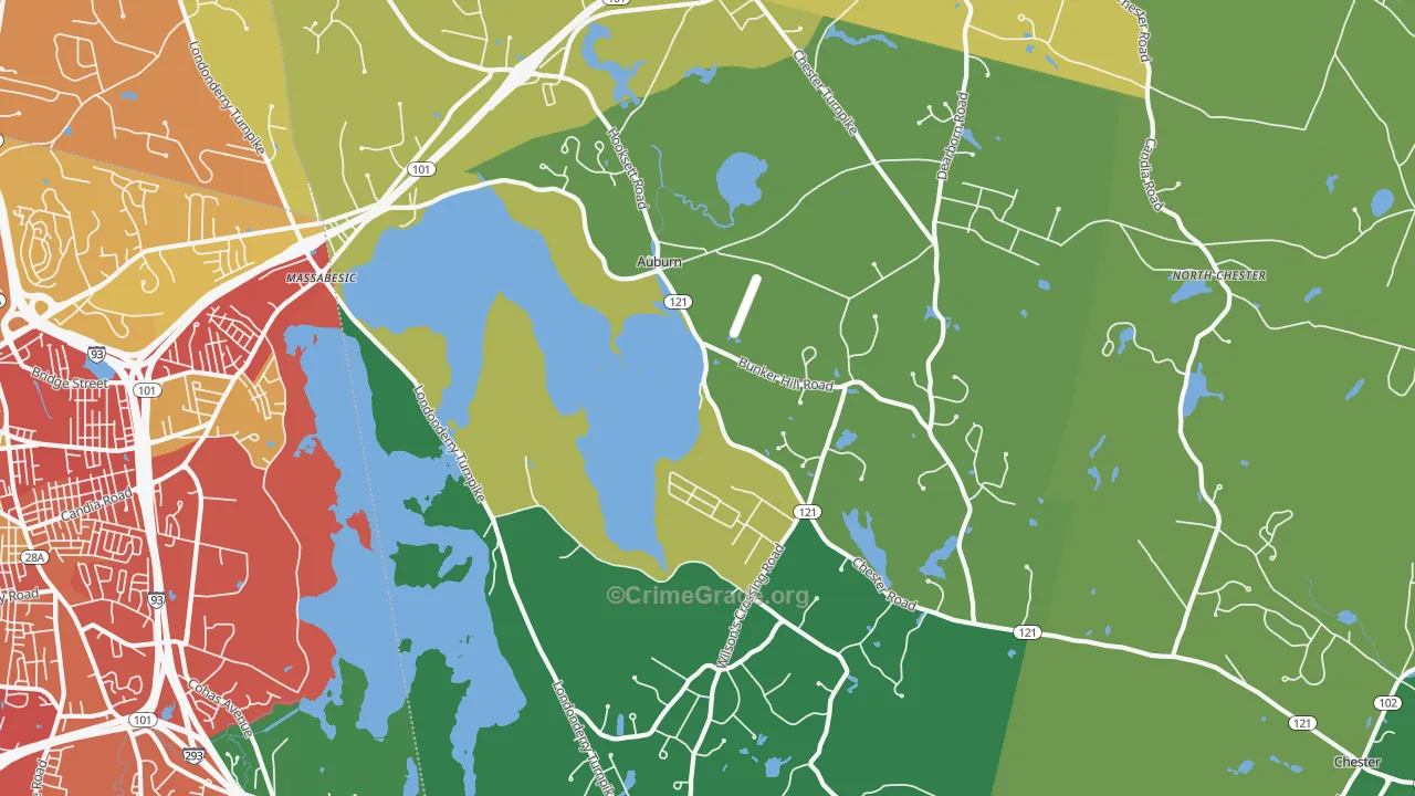 03032, NH Map of Drug-Related Crime Rates