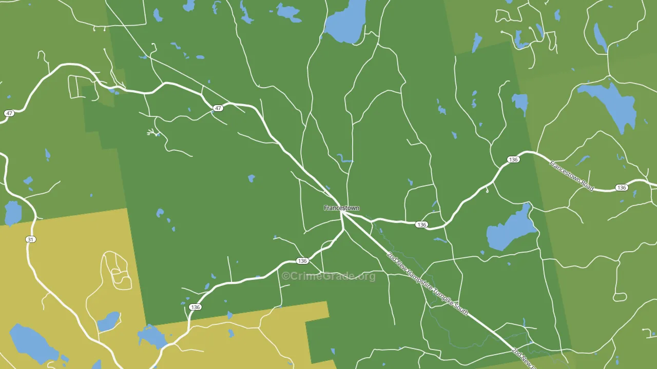 03043, NH Map of Drug-Related Crime Rates