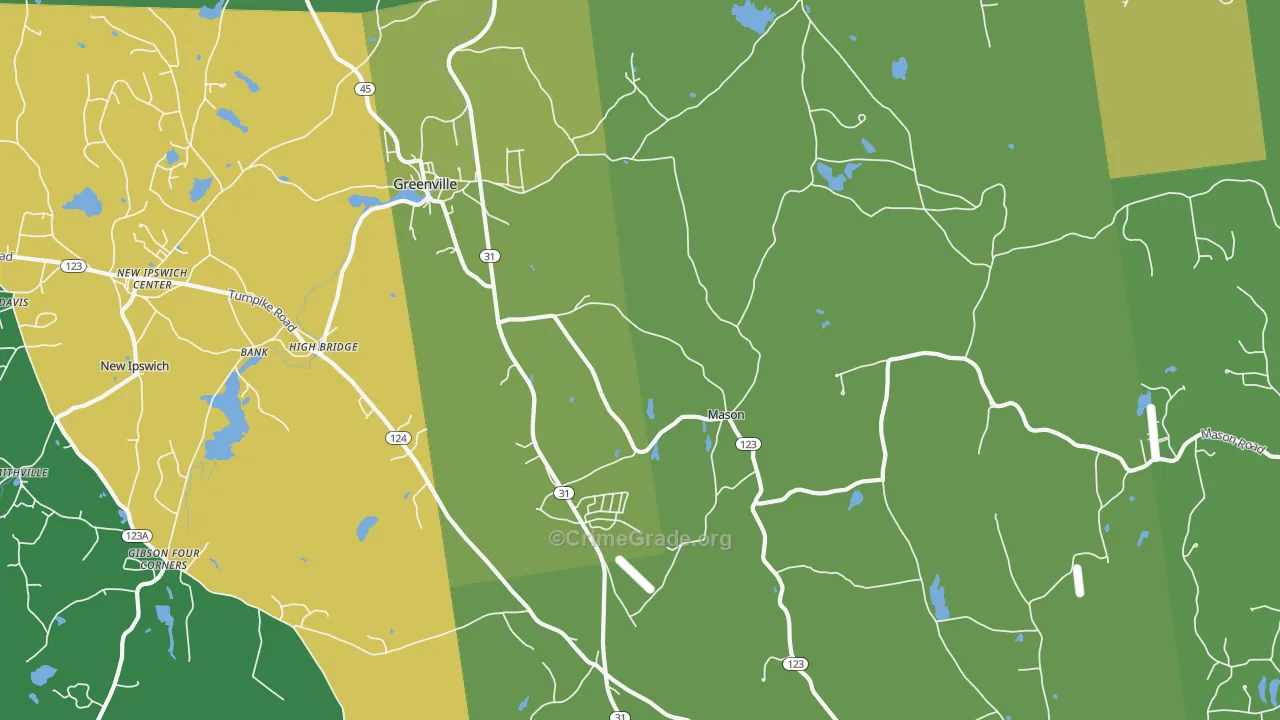 03048, NH Map of Drug-Related Crime Rates