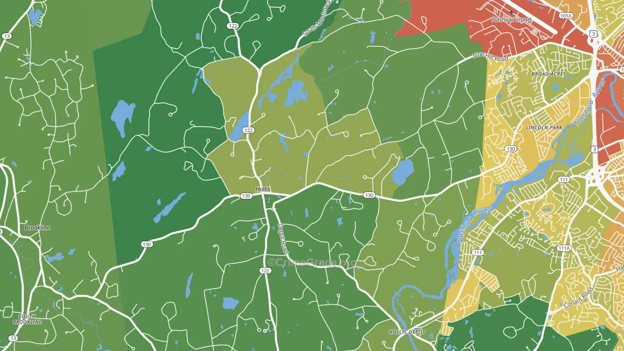 03049, NH Map of Drug-Related Crime Rates
