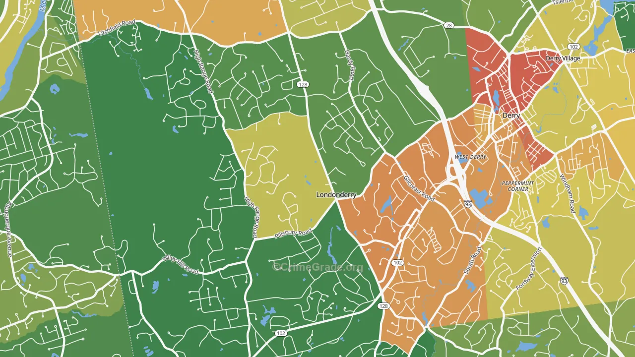 03053, NH Map of Drug-Related Crime Rates