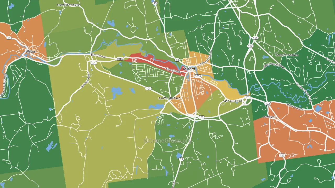 03055, NH Map of Drug-Related Crime Rates
