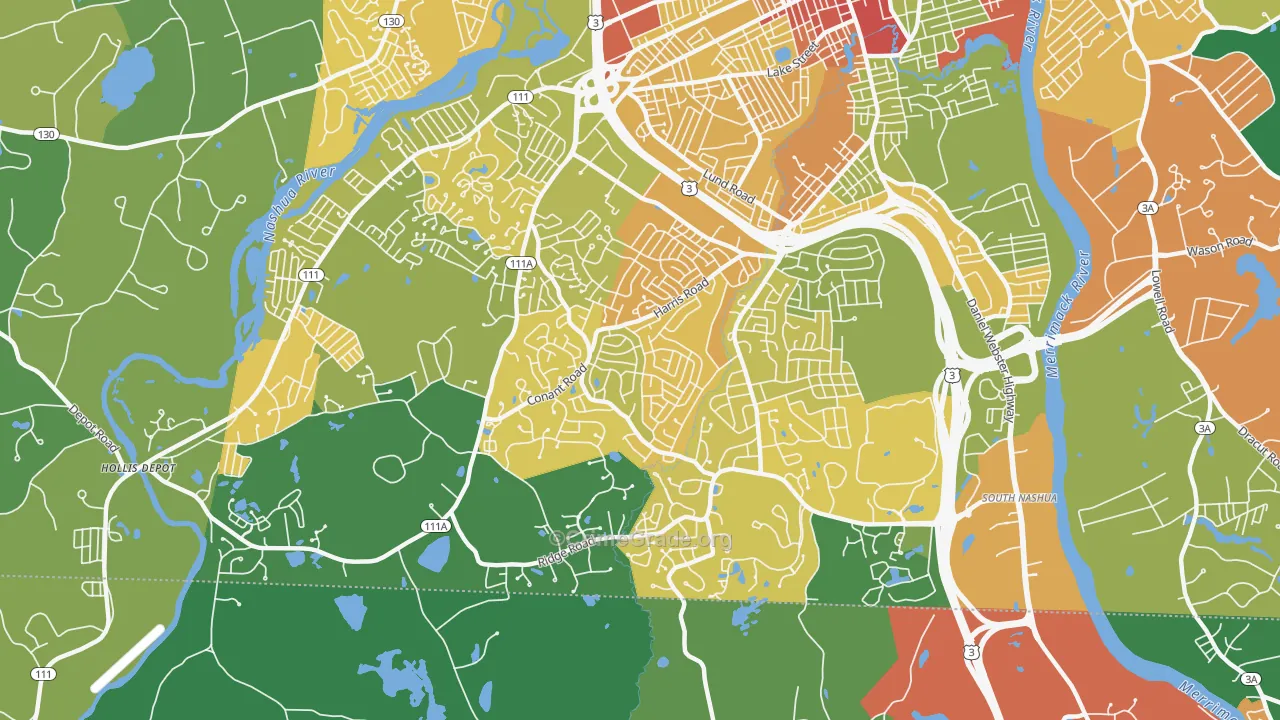 03062, NH Map of Drug-Related Crime Rates
