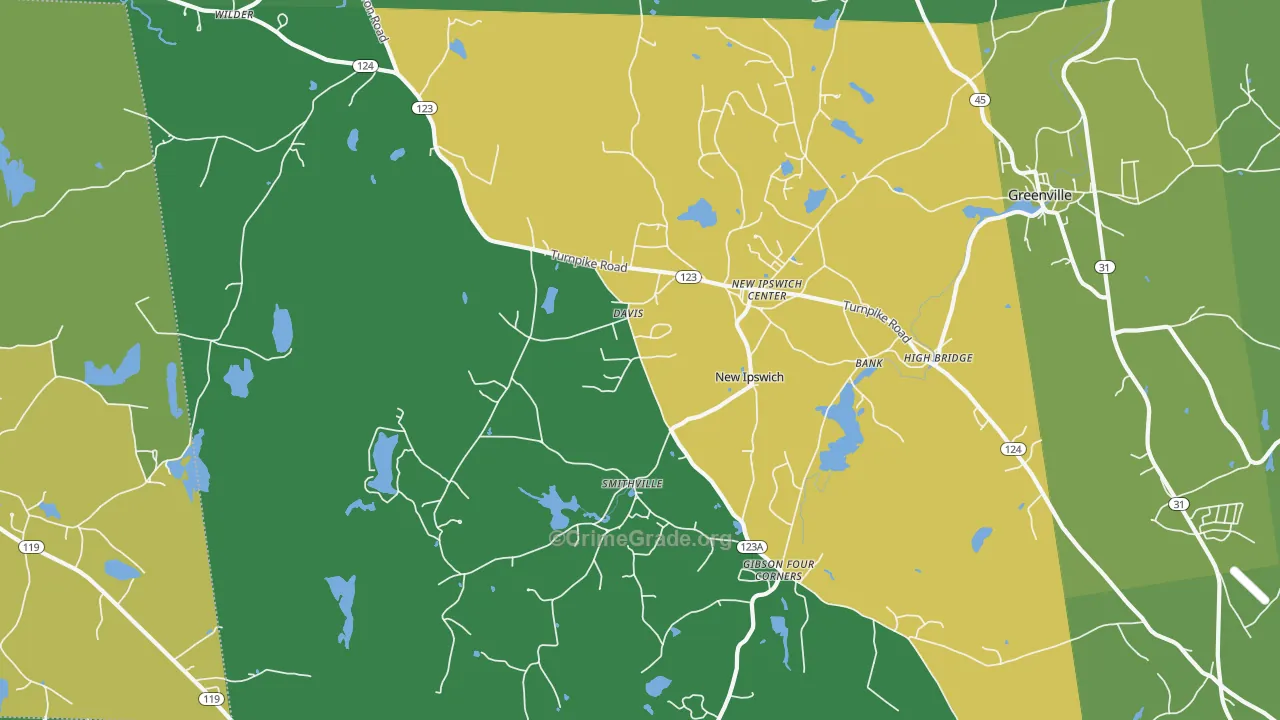 03071, NH Map of Drug-Related Crime Rates
