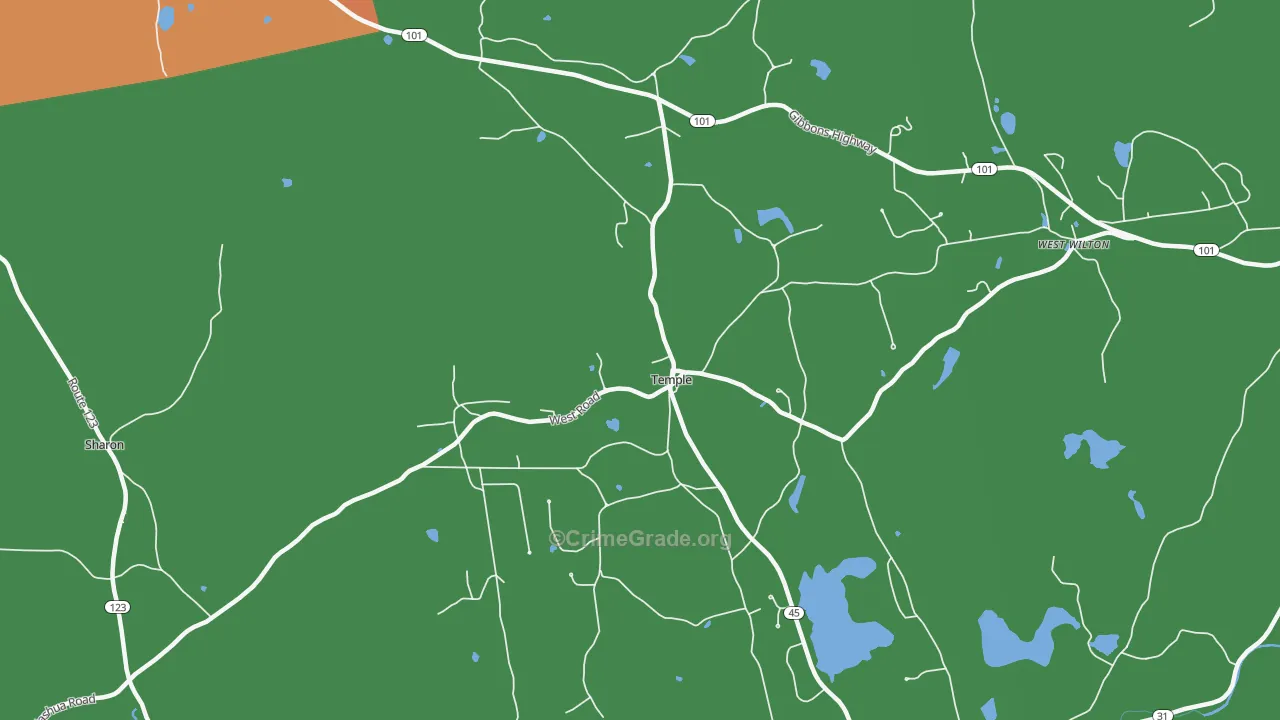 03084, NH Map of Drug-Related Crime Rates