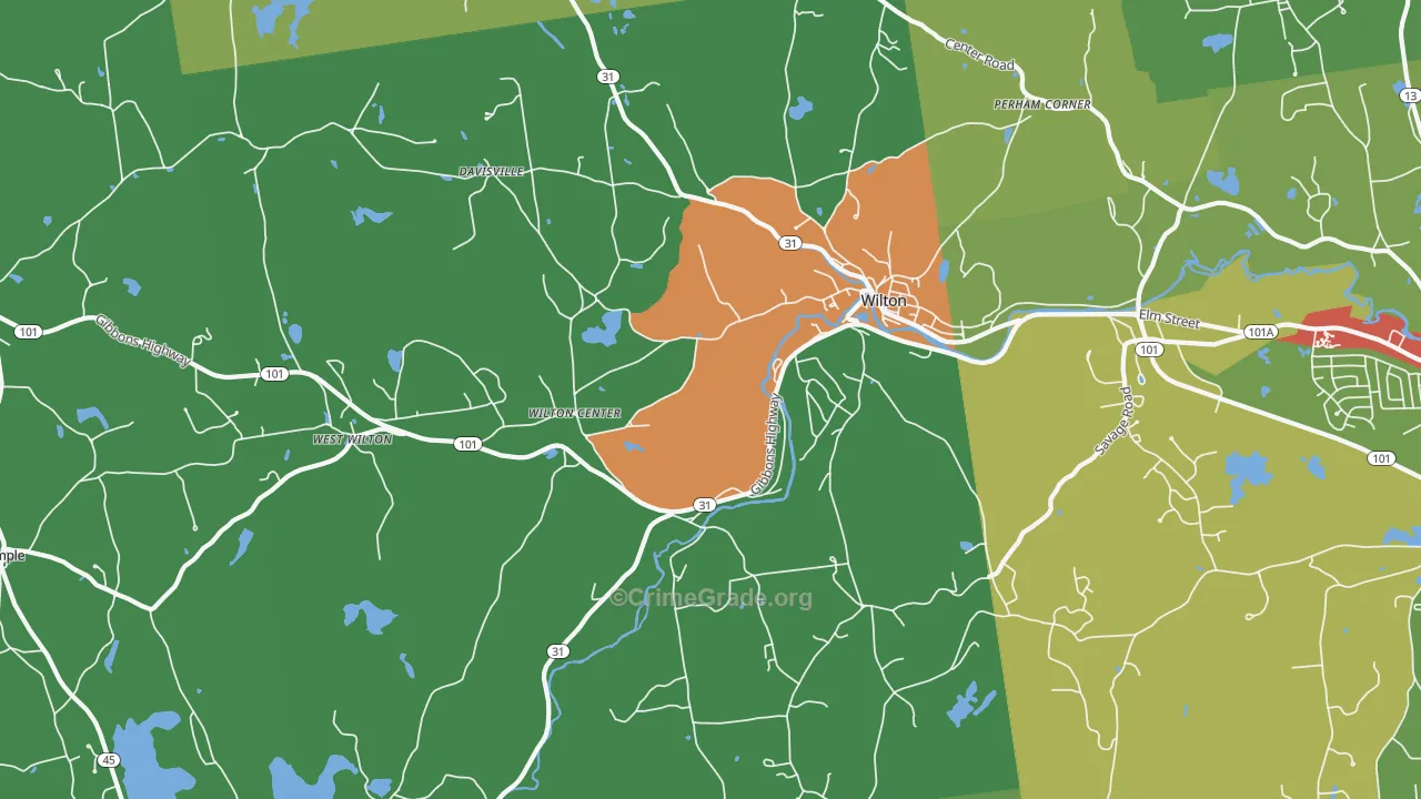 03086, NH Map of Drug-Related Crime Rates