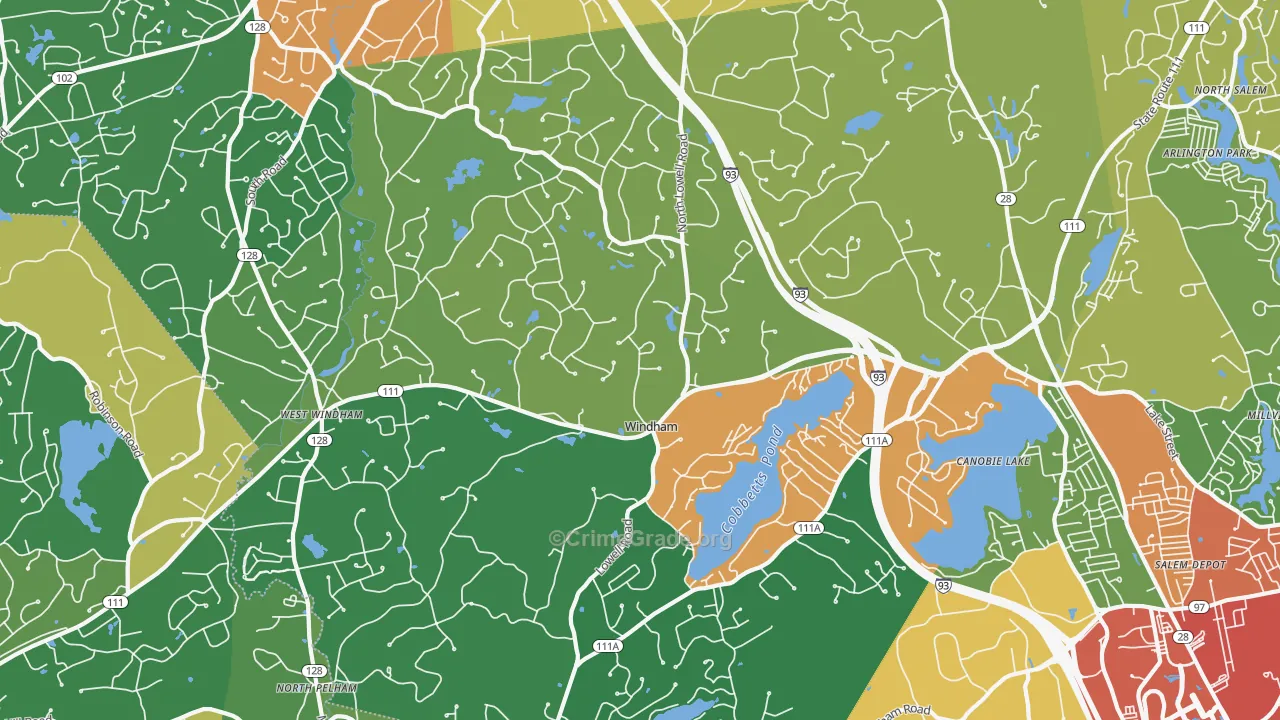 03087, NH Map of Drug-Related Crime Rates