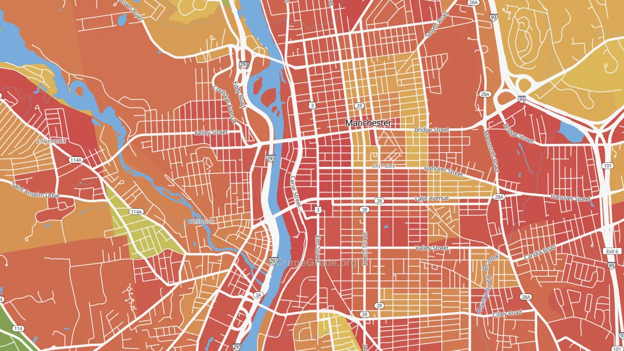 03101, NH Map of Drug-Related Crime Rates