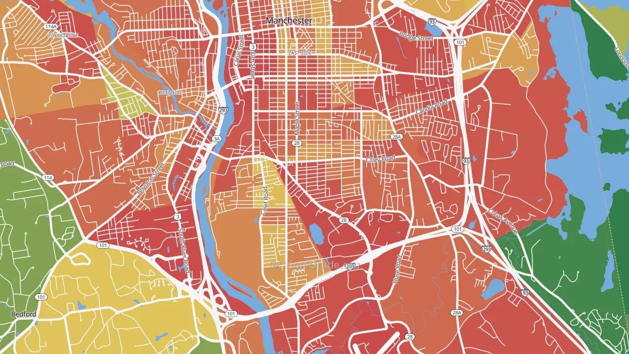 03103, NH Map of Drug-Related Crime Rates