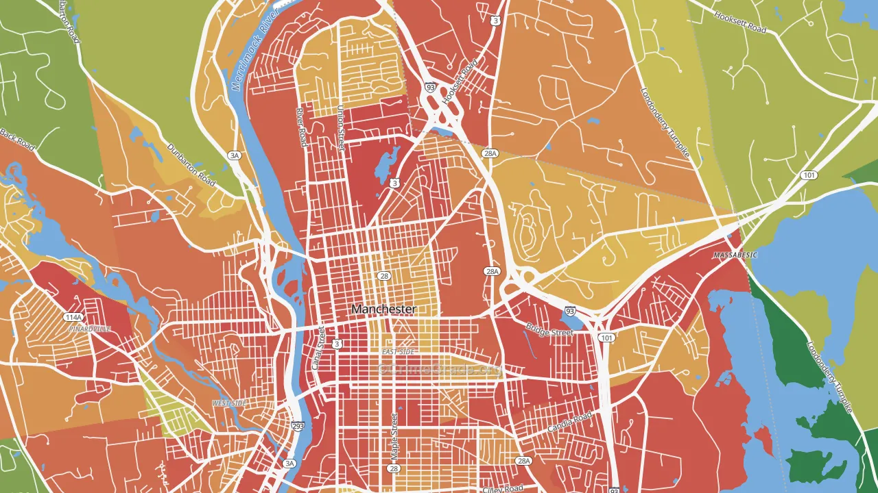 03104, NH Map of Drug-Related Crime Rates