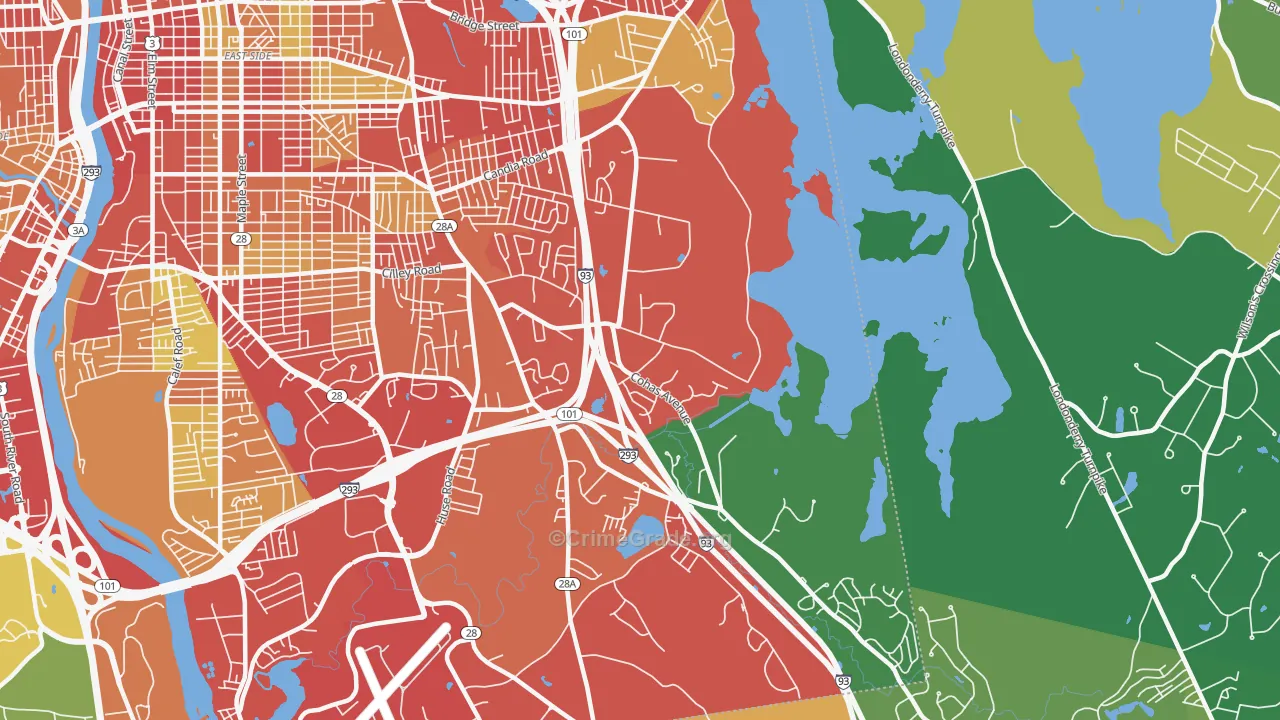 03109, NH Map of Drug-Related Crime Rates