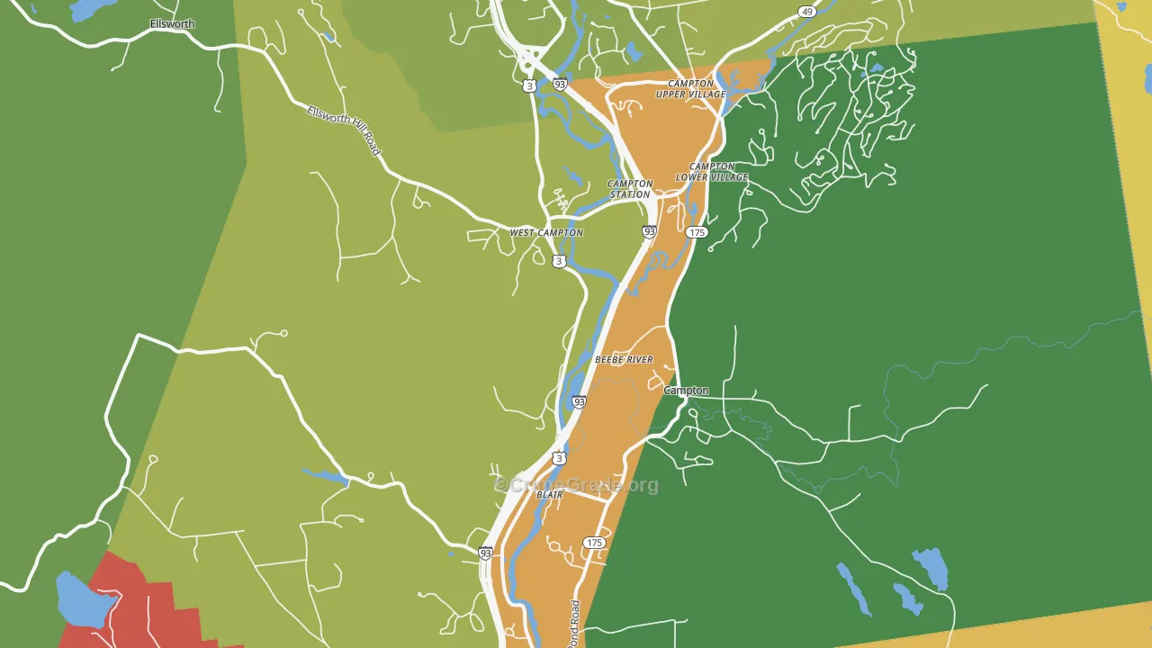03223, NH Map of Drug-Related Crime Rates