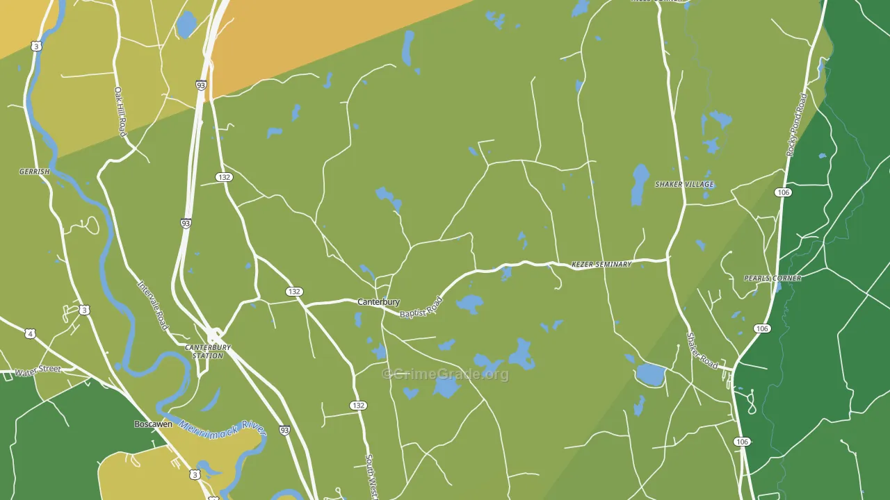 03224, NH Map of Drug-Related Crime Rates