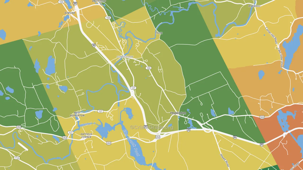 03229, NH Map of Drug-Related Crime Rates