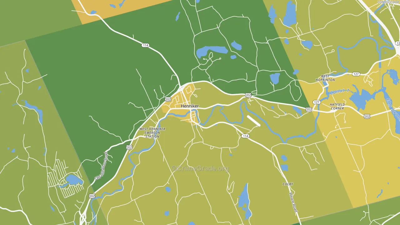 03242, NH Map of Drug-Related Crime Rates
