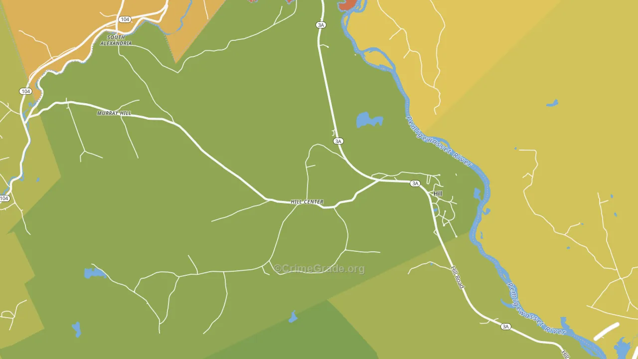 03243, NH Map of Drug-Related Crime Rates