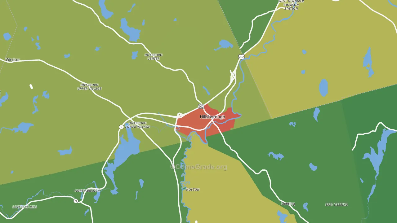 03244, NH Map of Drug-Related Crime Rates