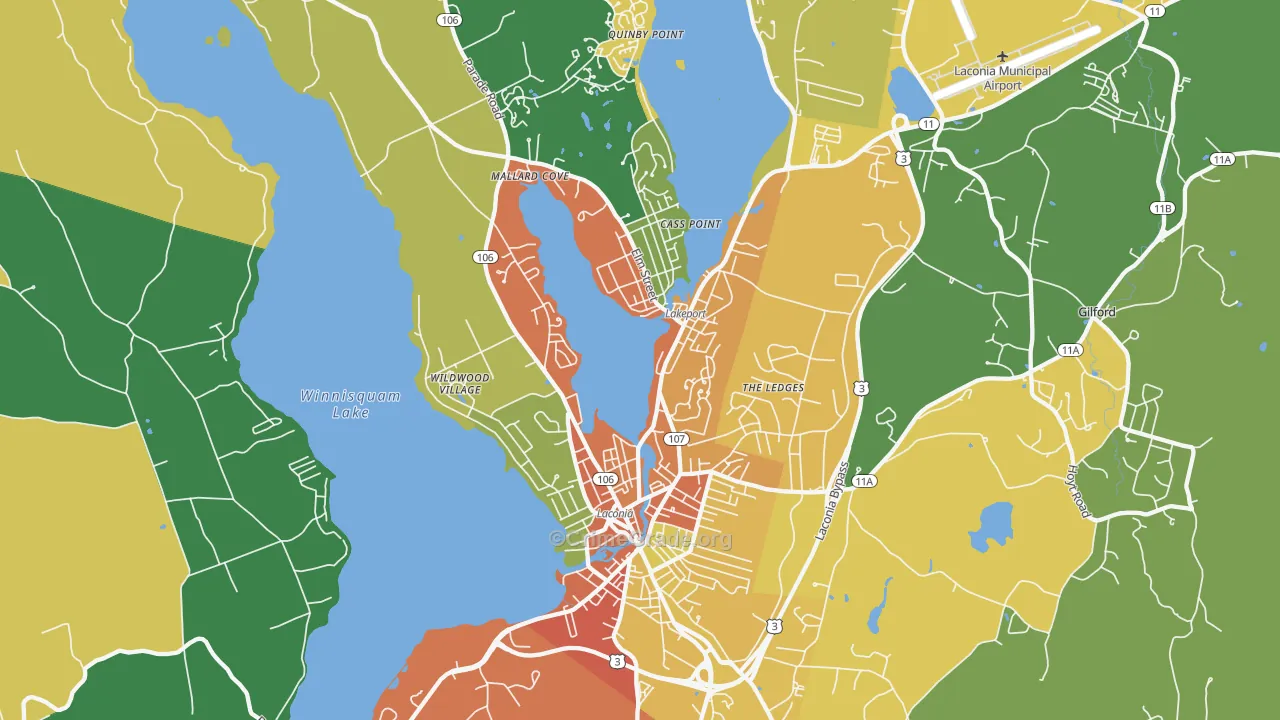 03246, NH Map of Drug-Related Crime Rates