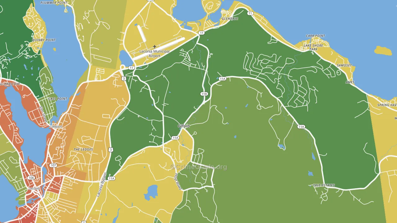 03249, NH Map of Drug-Related Crime Rates