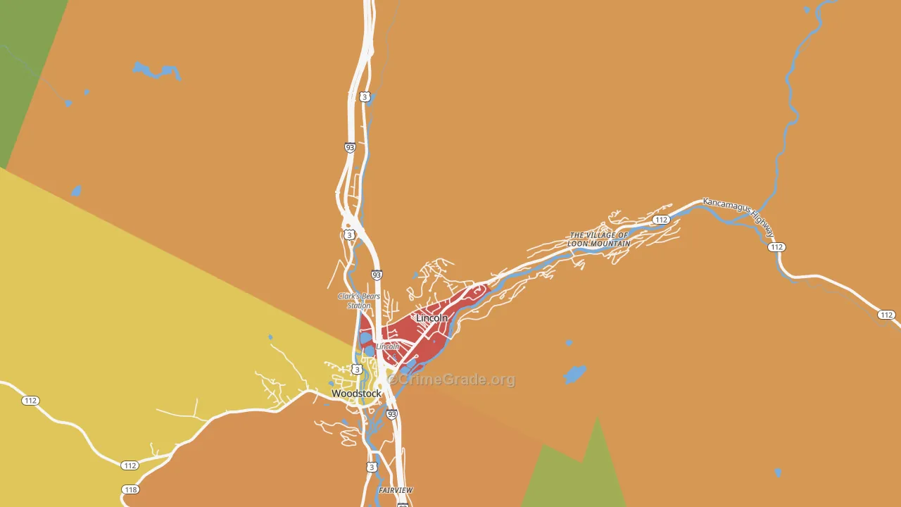 03251, NH Map of Drug-Related Crime Rates