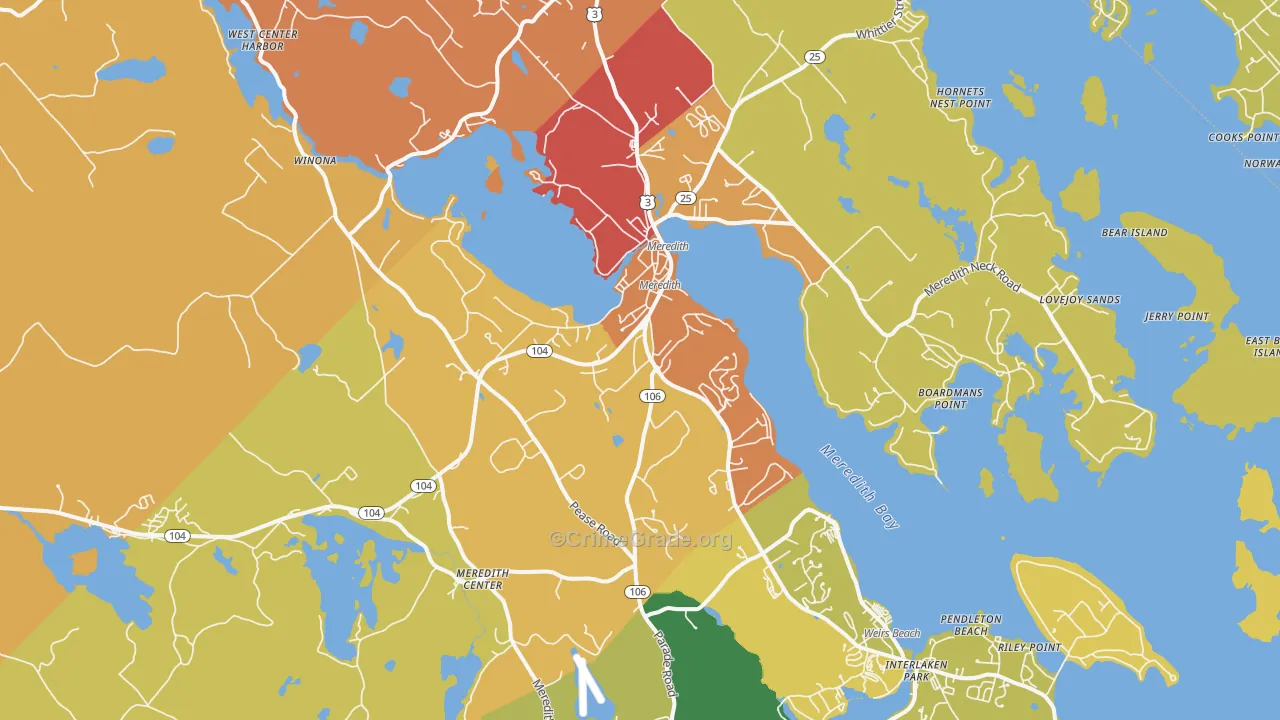 03253, NH Map of Drug-Related Crime Rates