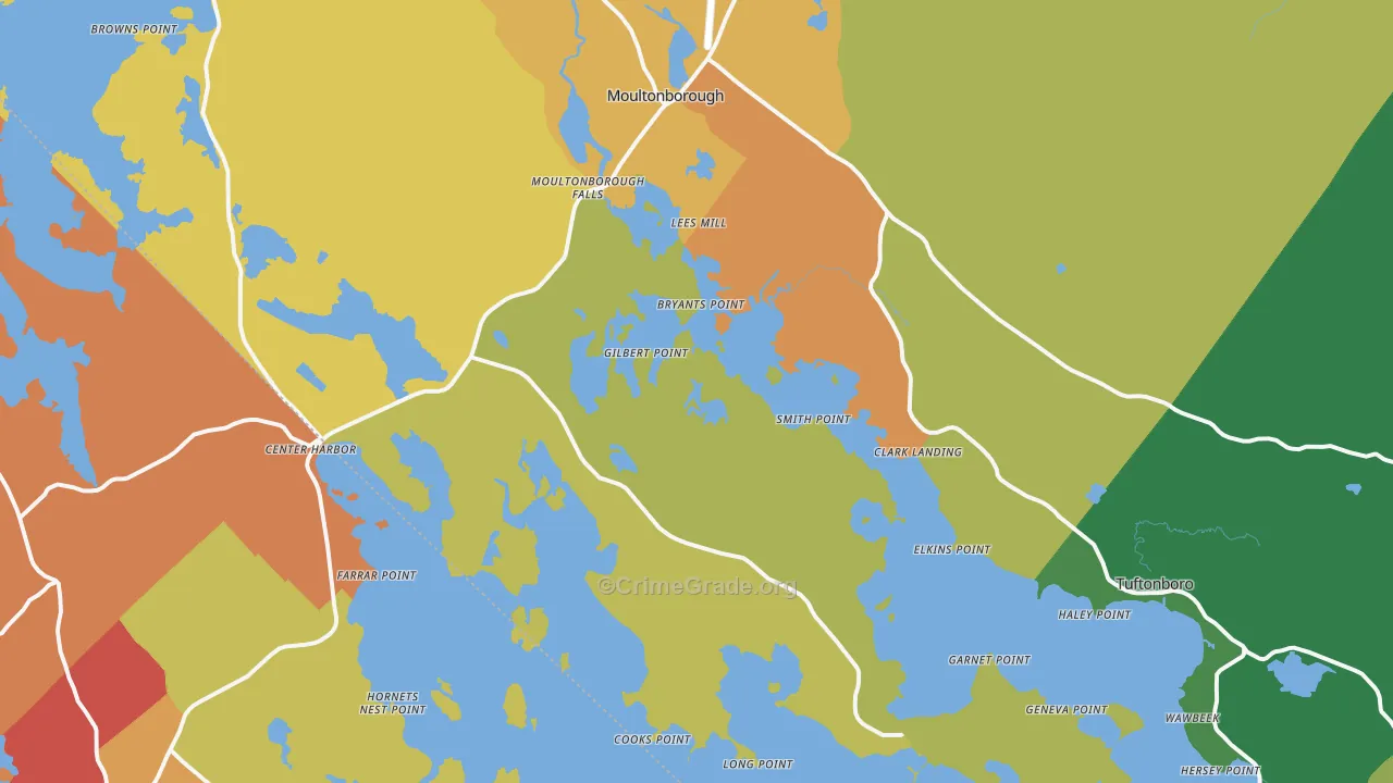 03254, NH Map of Drug-Related Crime Rates