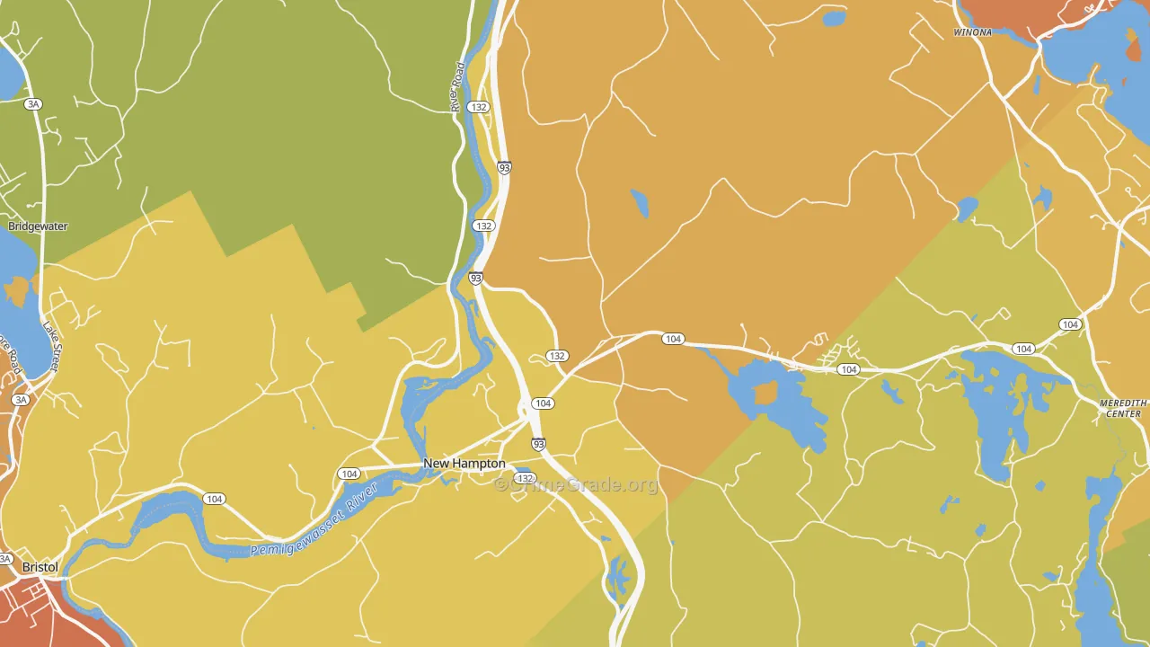 03256, NH Map of Drug-Related Crime Rates