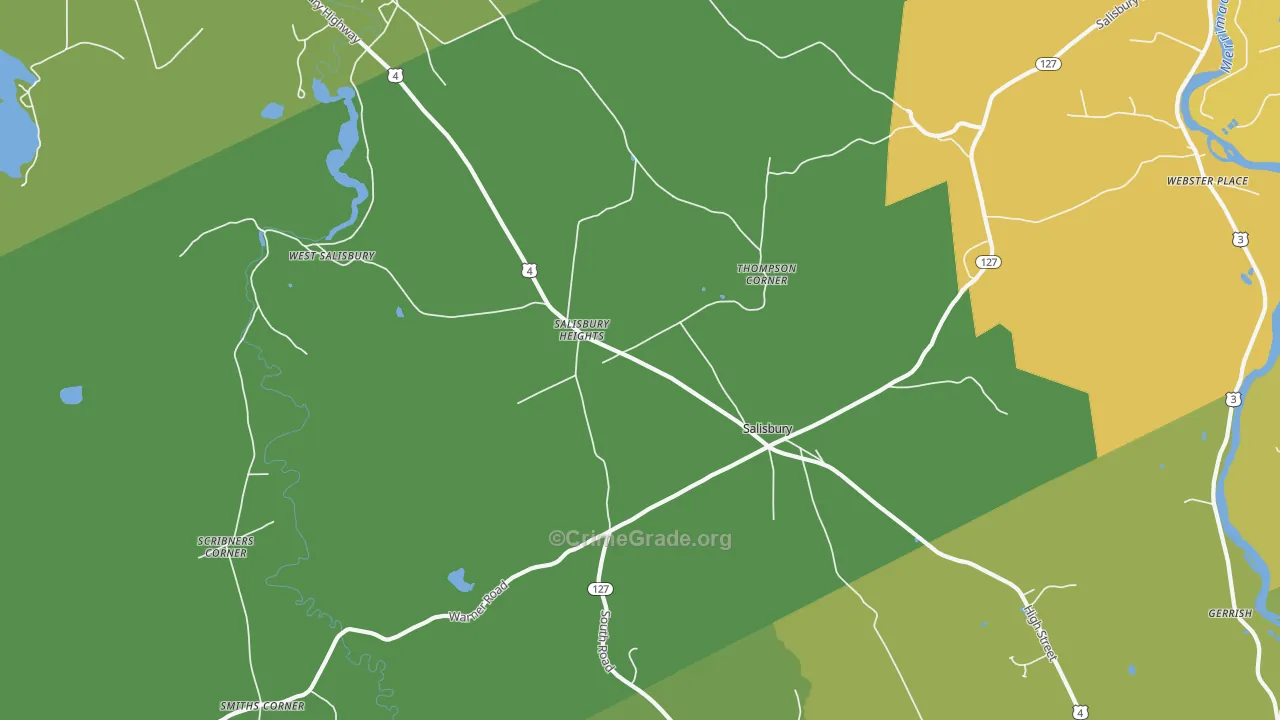 03268, NH Map of Drug-Related Crime Rates