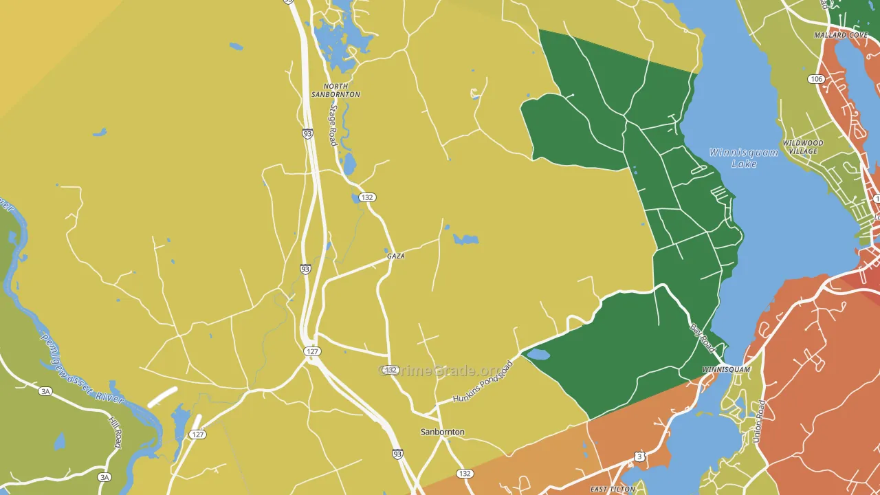03269, NH Map of Drug-Related Crime Rates