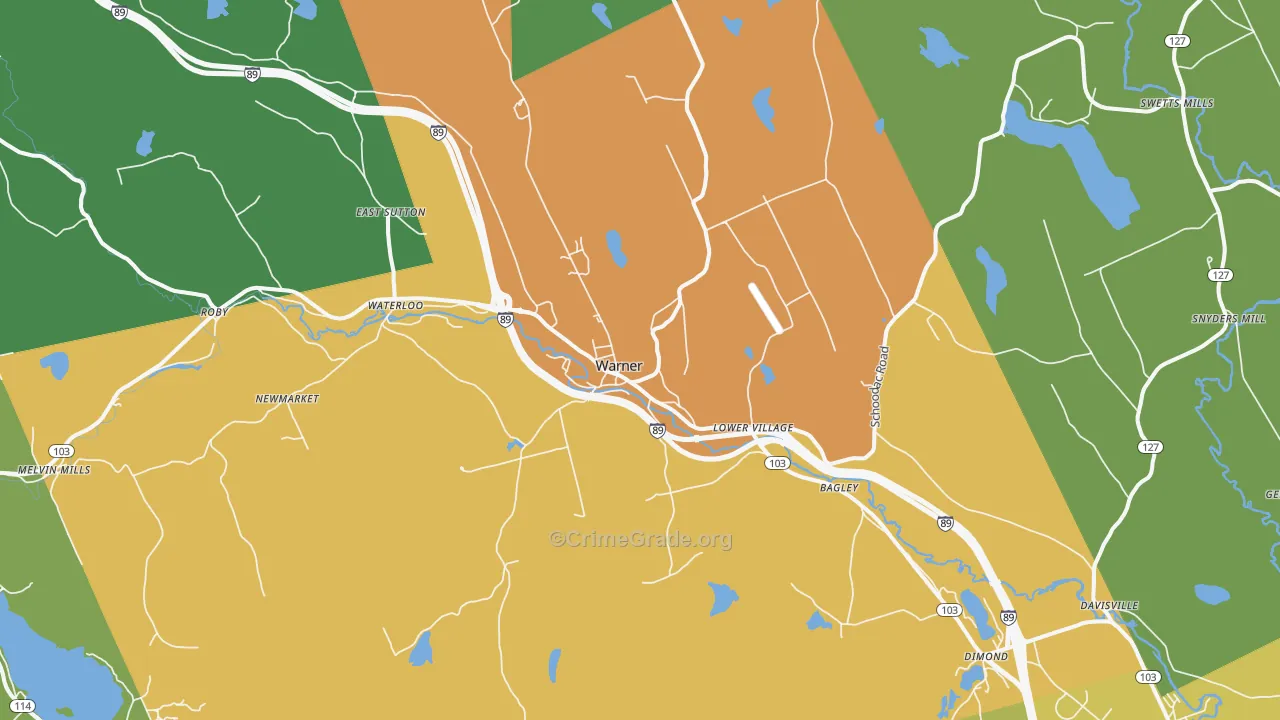 03278, NH Map of Drug-Related Crime Rates