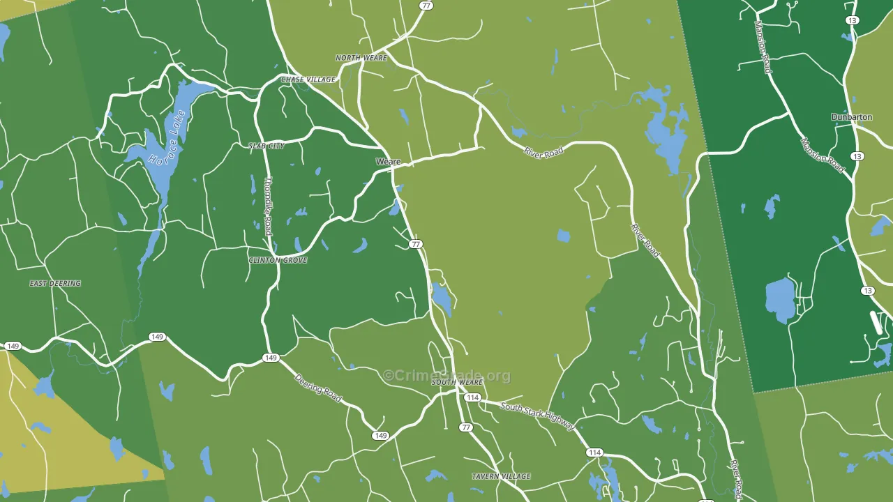 03281, NH Map of Drug-Related Crime Rates