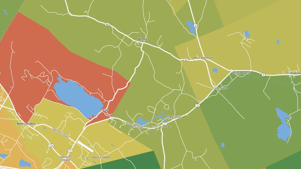 03287, NH Map of Drug-Related Crime Rates