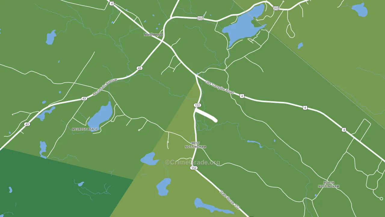 03291, NH Map of Drug-Related Crime Rates