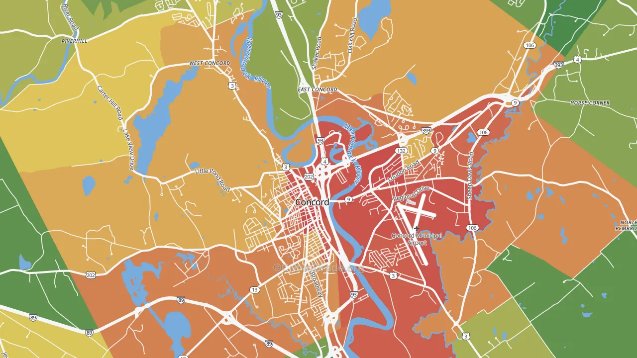 03301, NH Map of Drug-Related Crime Rates