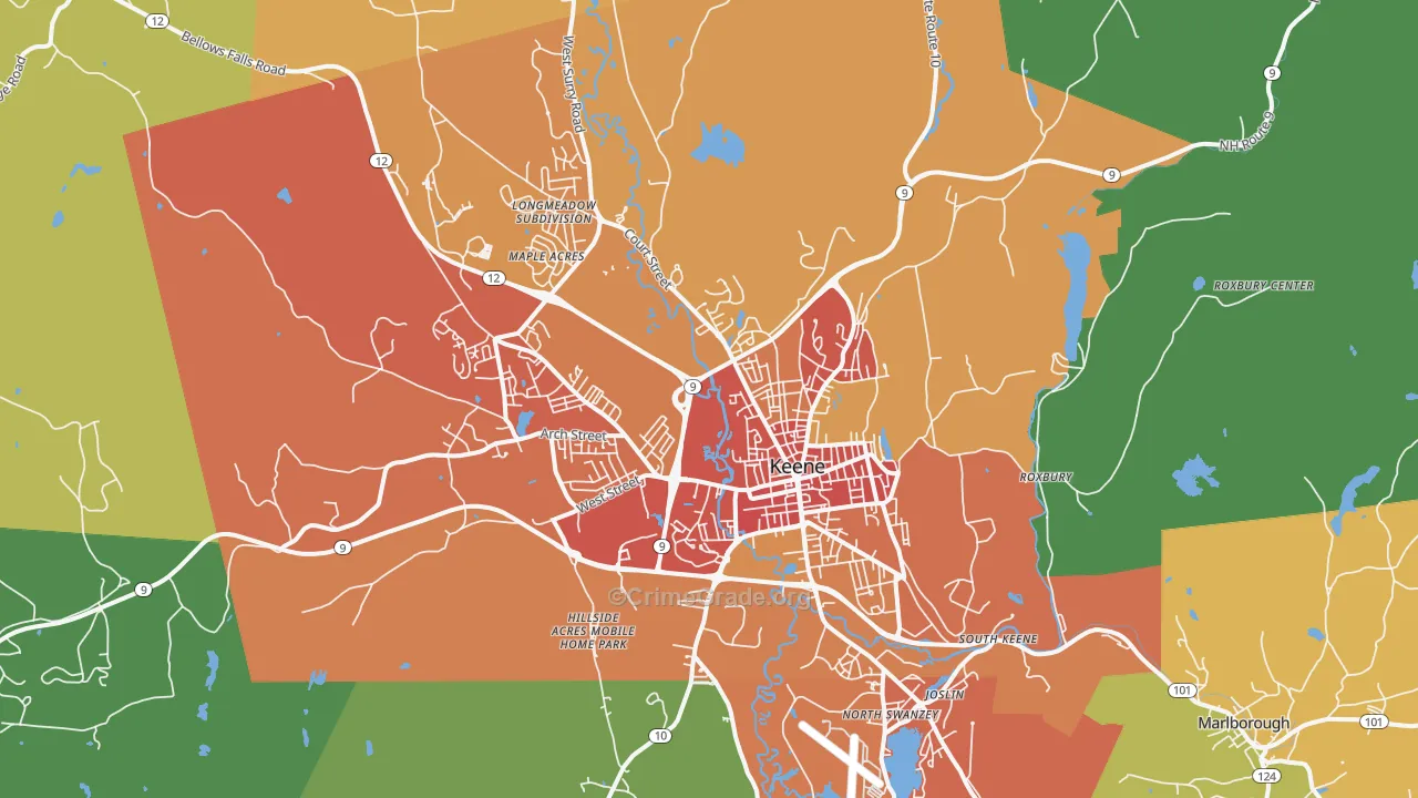 03431, NH Map of Drug-Related Crime Rates