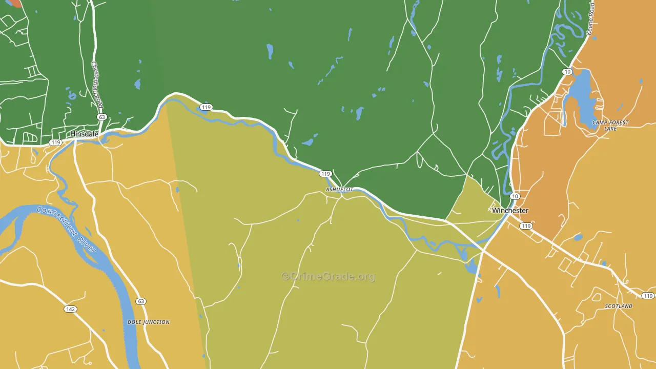 03441, NH Map of Drug-Related Crime Rates