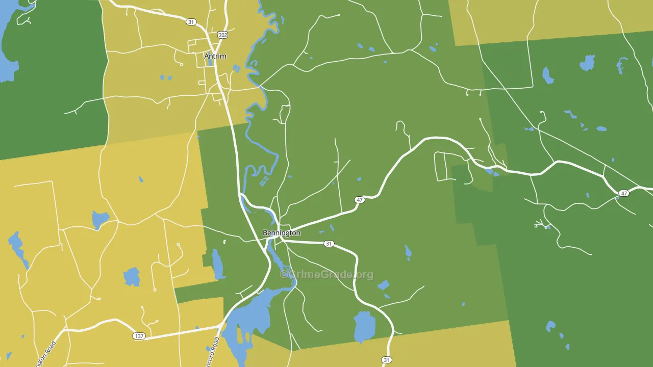 03442, NH Map of Drug-Related Crime Rates