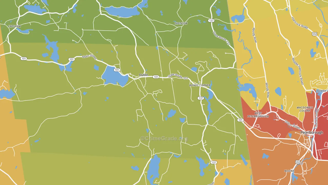 03444, NH Map of Drug-Related Crime Rates